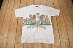 Vintage 1992 Cats Of The World Habitat Single Stitch Graphic T-Shirt Made In USA