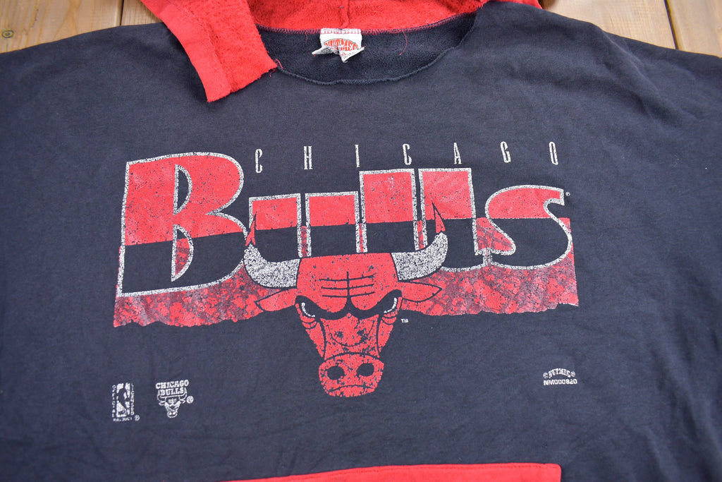 Vintage 1980s Chicago Bulls NBA Hoodie Made In USA Nutmeg