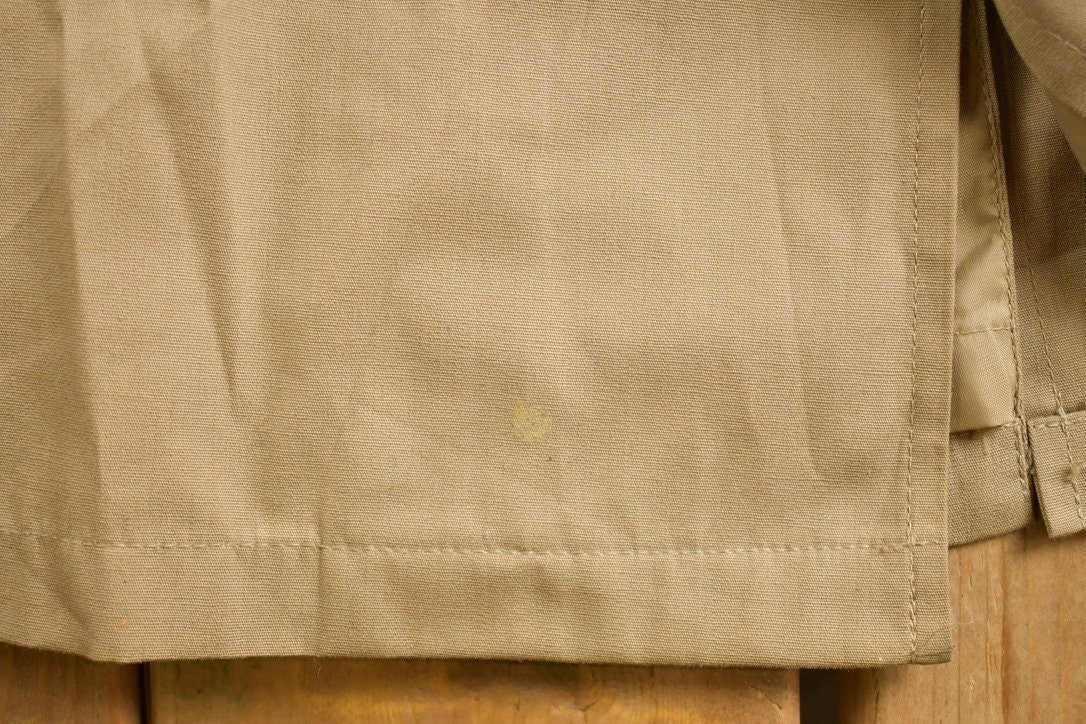 Vintage 1980s Beige Trench Coat Jacket
