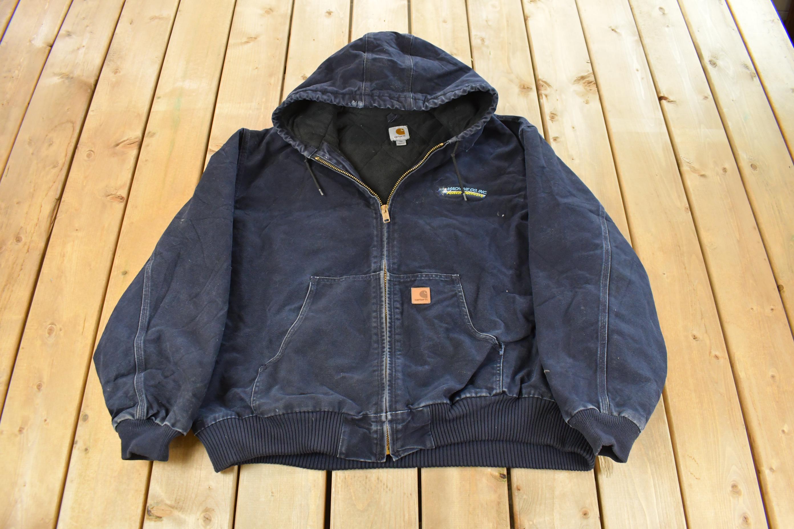 Vintage 1990s Carhartt Distressed Hooded Jacket Men's 3XL