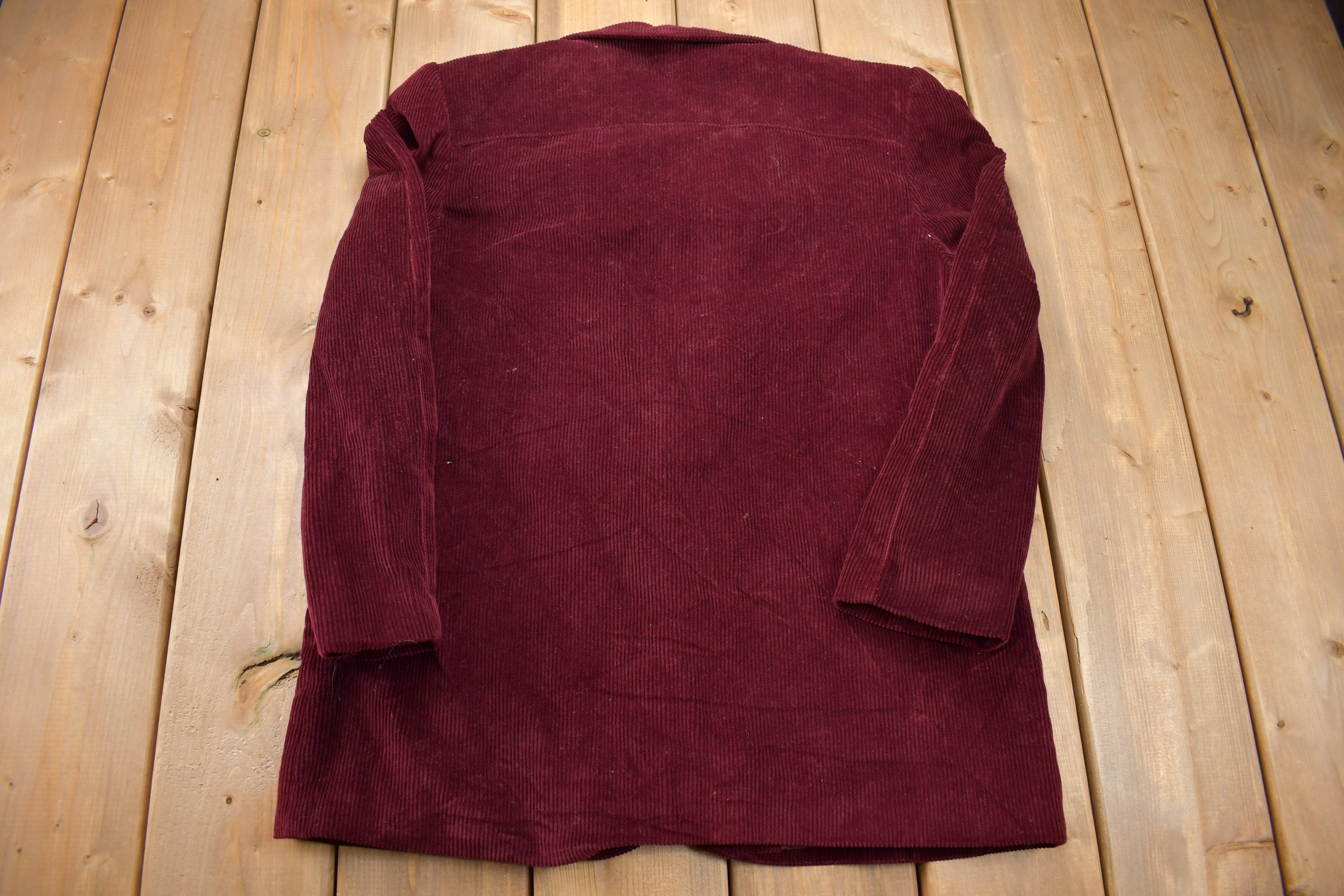 Vintage 1970s Burgundy Corduroy Blazer