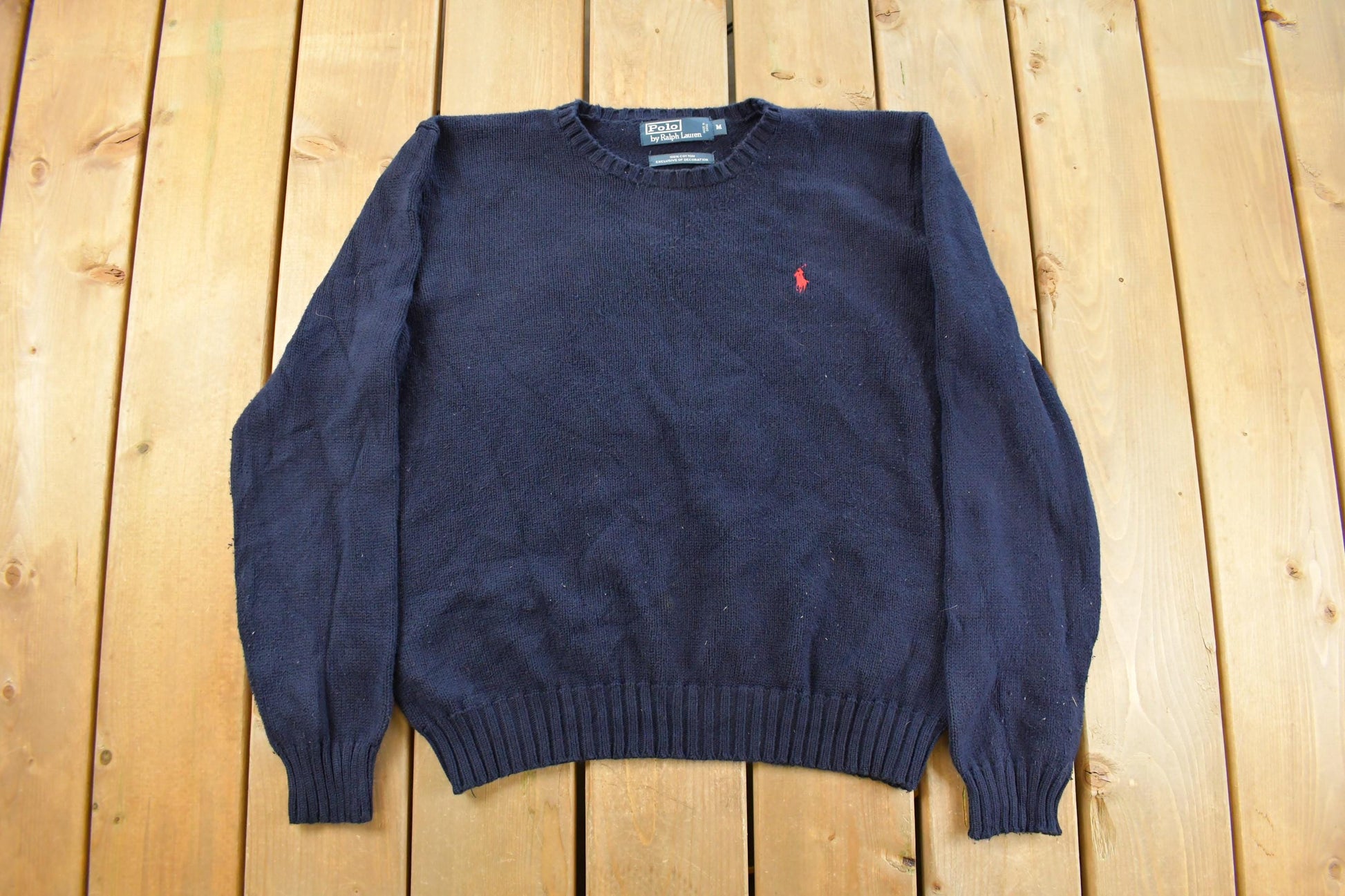 Vintage 1990s Polo Ralph Lauren Knit Crewneck Sweater Men's Medium