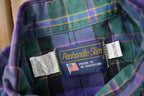 Vintage 1980s Panhandle Slim Western Style Plaid Button Up Shirt