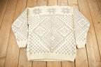Vintage 1990s Iarazzia Winter Theme Knit Crewneck Sweater