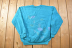 Vintage 1990s Cute Leaf Theme Crewneck Sweater