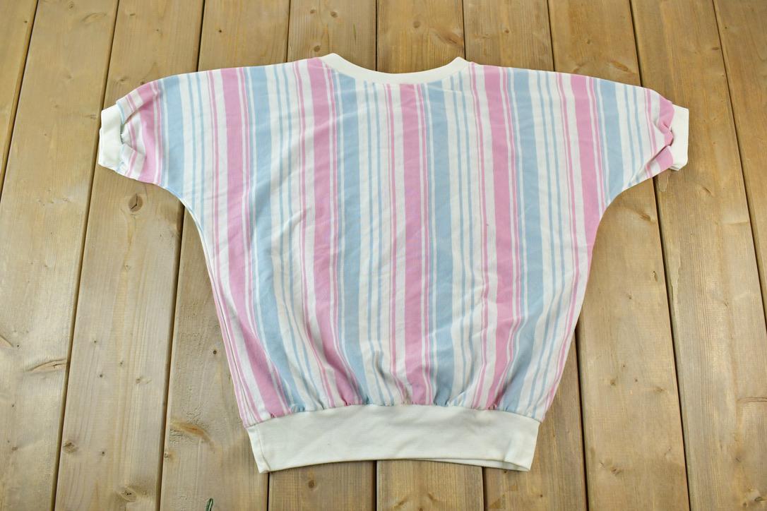 Vintage 1970s Dk Gold Striped Single Stitch T-Shirt