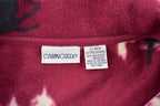 Vintage 1990s Cabin Creek Moose All Over Print Button Up Fleece Sweater