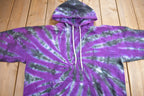 Vintage 1990s Hanes Purple tie Dye Graphic Hoodie