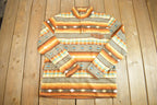 Vintage 1990s Cabin Fever Pullover Aztec Fleece Sweater - Medium