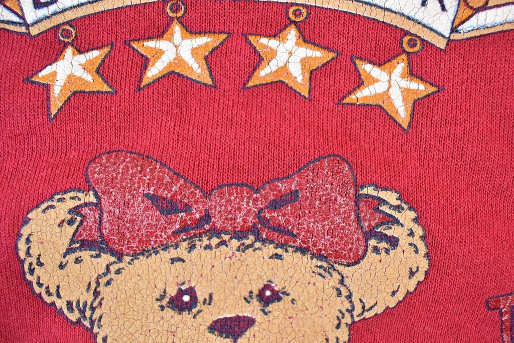 Vintage 1990s Bear Collector Collared Crewneck Sweater
