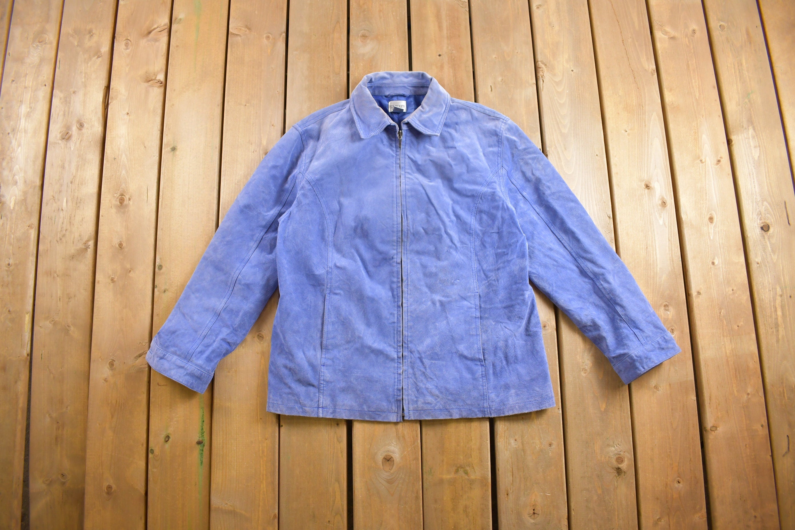 Vintage 1990s Chicos Suede Leather Jacket