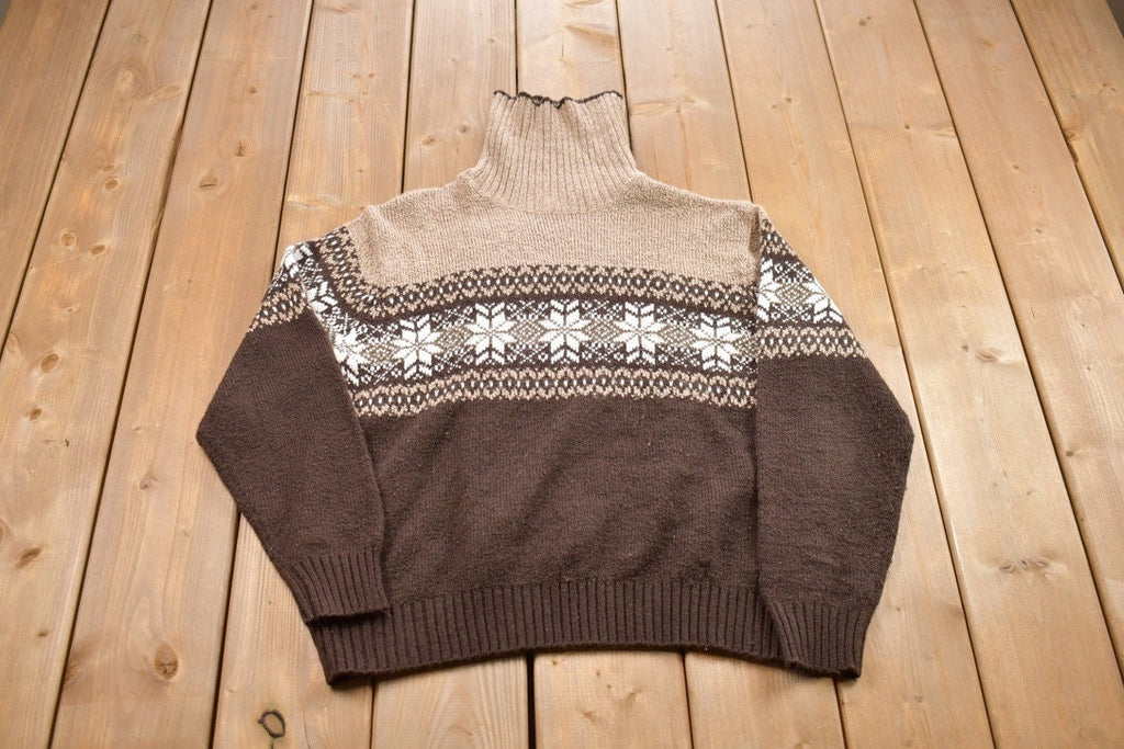 Vintage 1990s Carolyn Taylor Knitted Turtleneck Sweater
