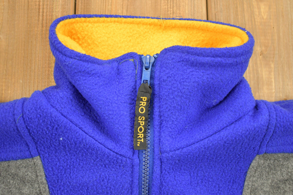 Vintage 1990s Pro Sport Quarter Zip Fleece Sweater