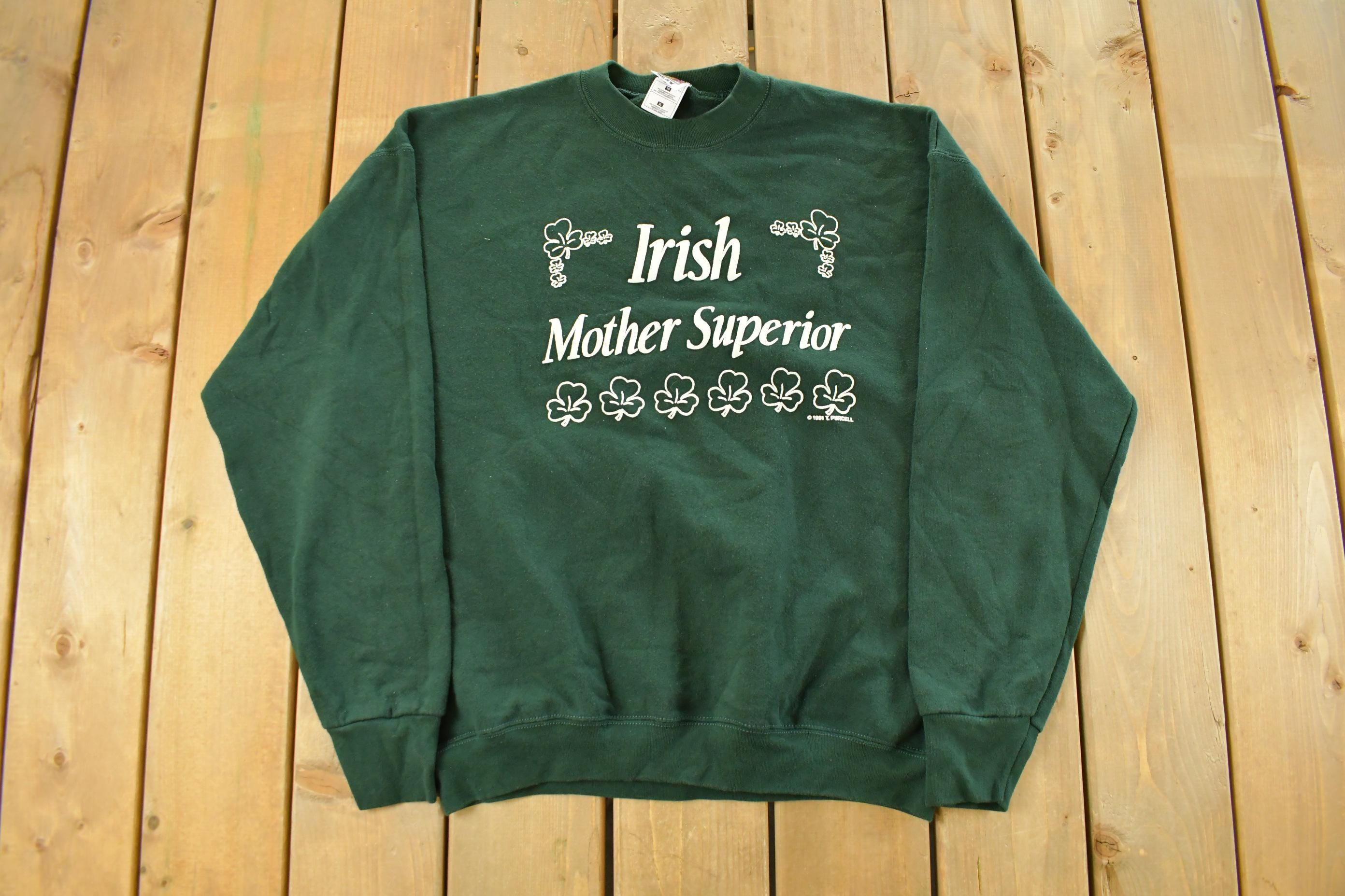 Vintage 1990s Irish Mother Superior Crewneck Sweatshirt Men's XL