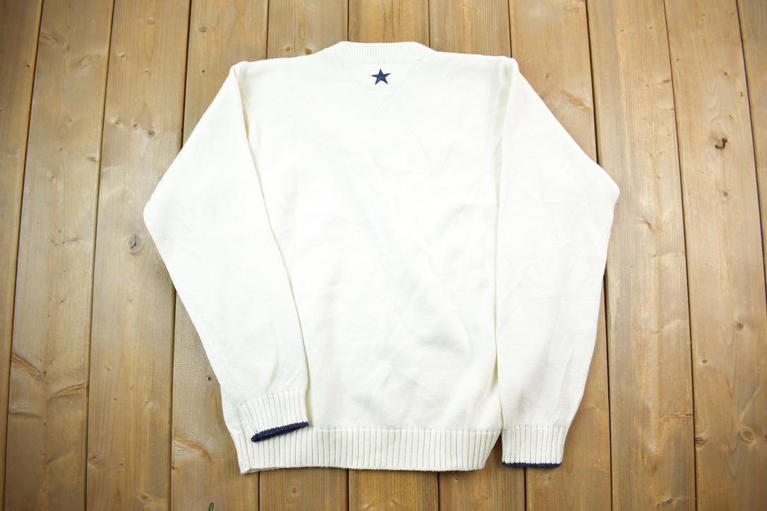 Vintage 1990s Tommy Hilfiger Embroidered Knitted Sweater