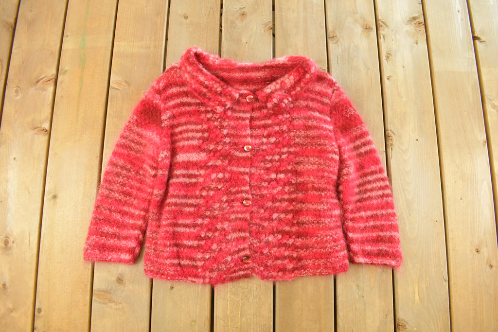 Vintage 1980s Mohair Knit Cardigan Sweater Women's S