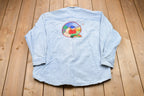Vintage 1990s Lee Blue Ridge Rod & Gun Club Button Up Shirt