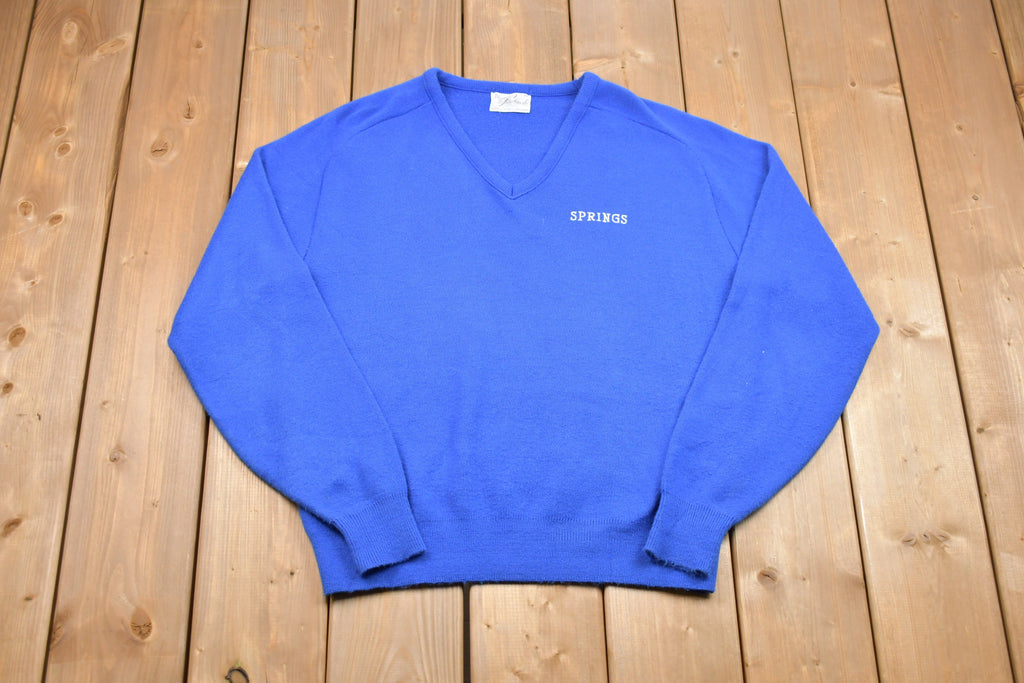 Vintage Springs Knitted V-Neck Sweater