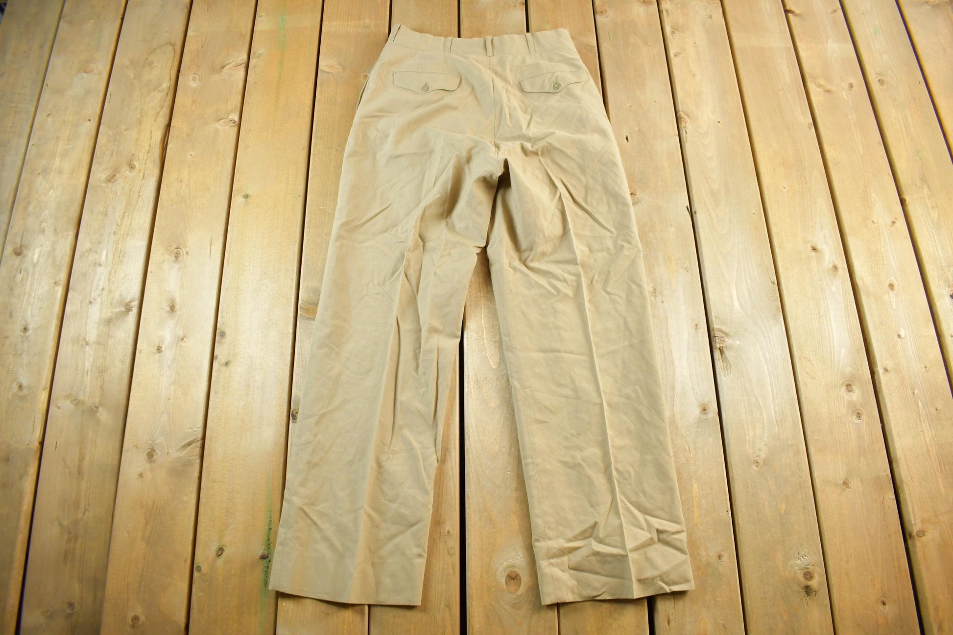 Vintage 1968 Army Tropical Wool Khaki Pants Size 30 x 31