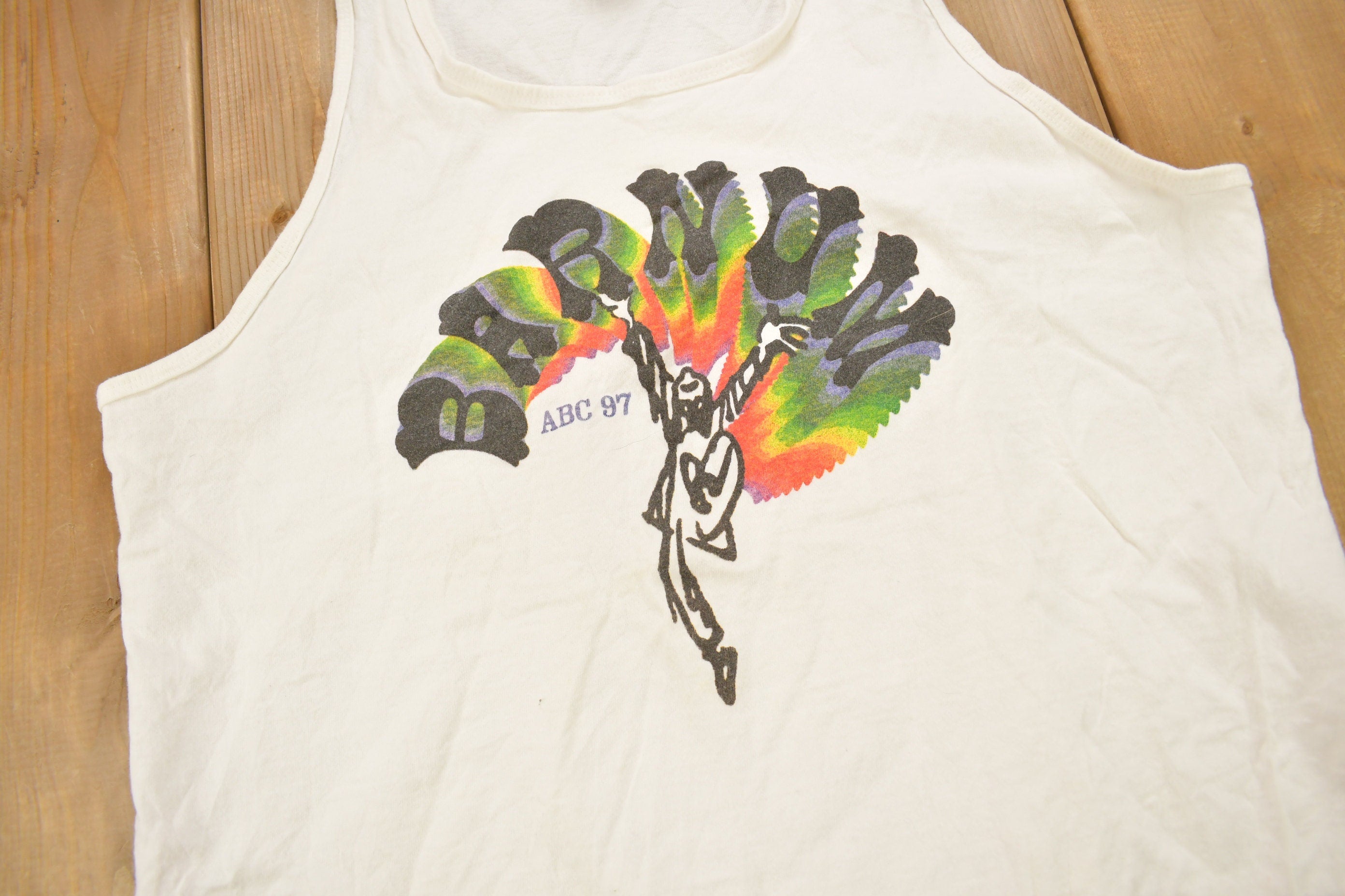 Vintage 1997 Barnum Graohic ABC Graphic Tank Top