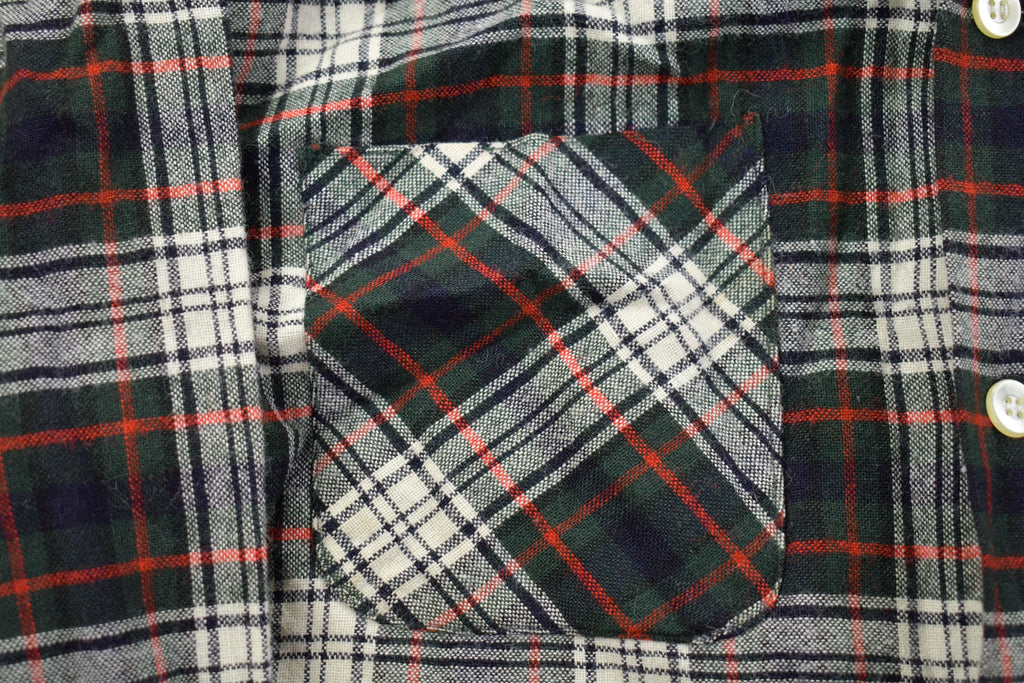 Vintage 1990s Plaid Flannel Button Up Shirt - Large