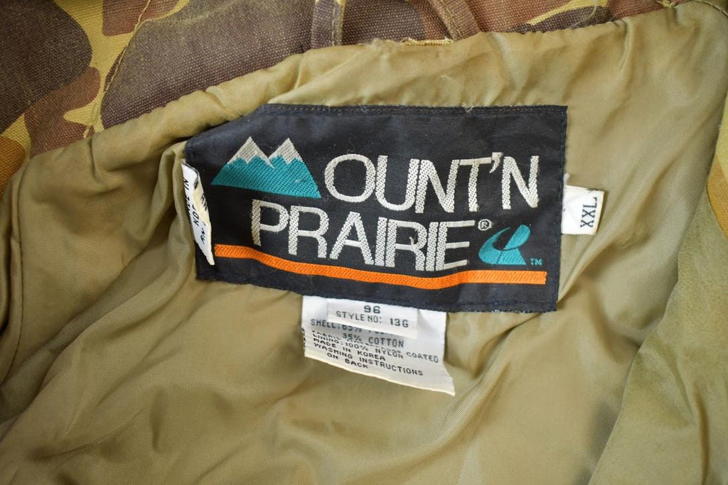 Vintage 1990S Mout'n Praire Duck Camo Parka Made In Korea