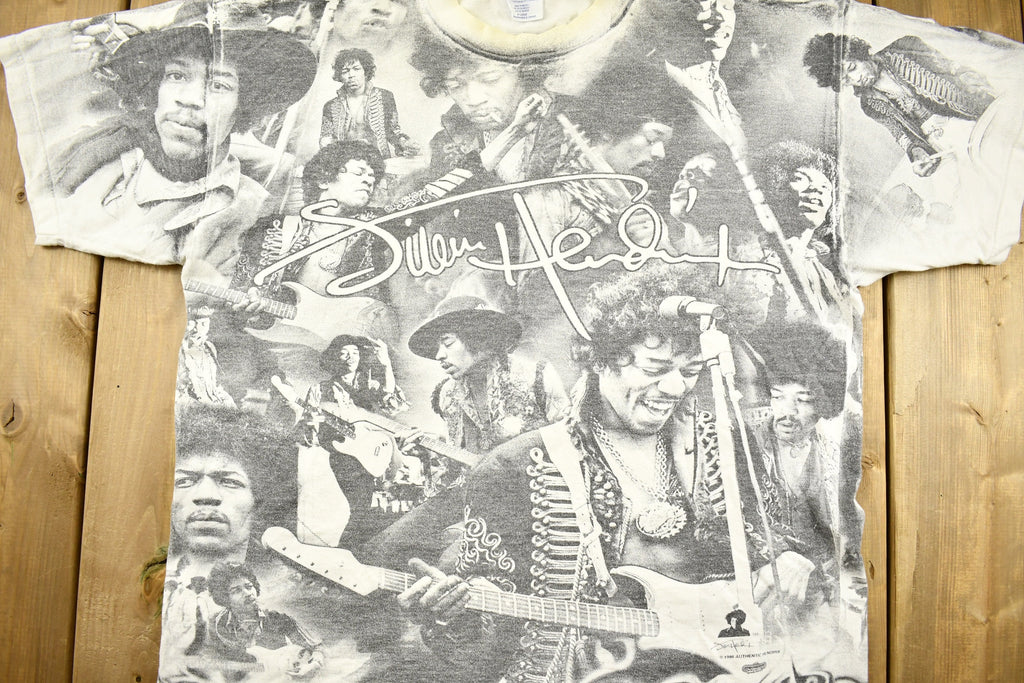 Vintage 1996 Jimi Hendrix All Over Print Band T-shirt