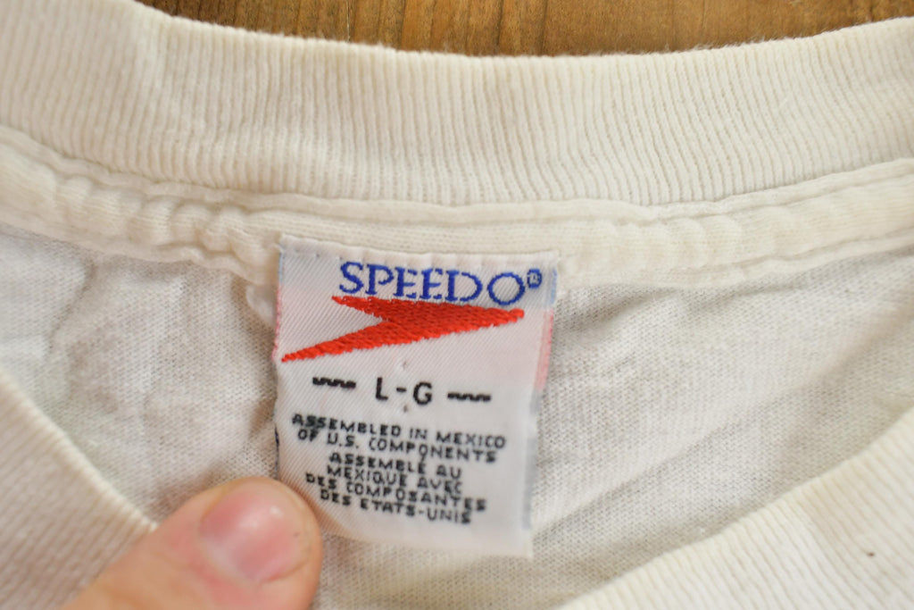 Vintage 1996 Speedo Big Kick Swimming Graphic T-Shirt
