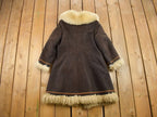 Vintage 1970s Embroidered Fur Coat