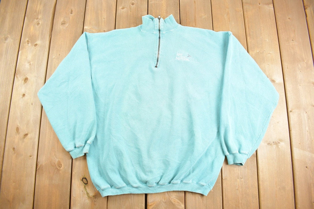 Vintage 1990s Lake view Memorial Quarter Zip Sweatshirt