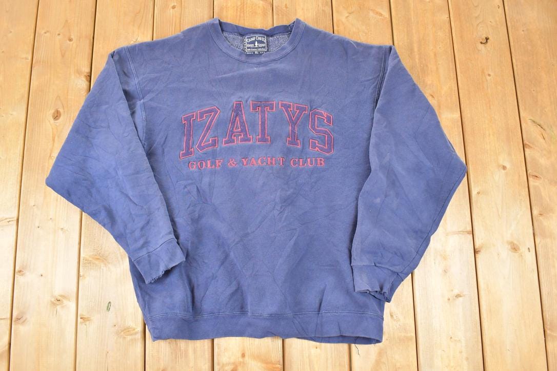 Vintage 1990s IZATYS Golf And Country Club Crewneck Sweatshirt Men's L