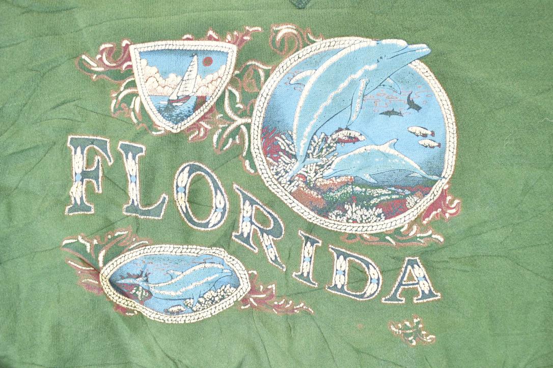 Vintage 1990s Florida Dolphins Cute Crewneck Sweatshirt Men's L