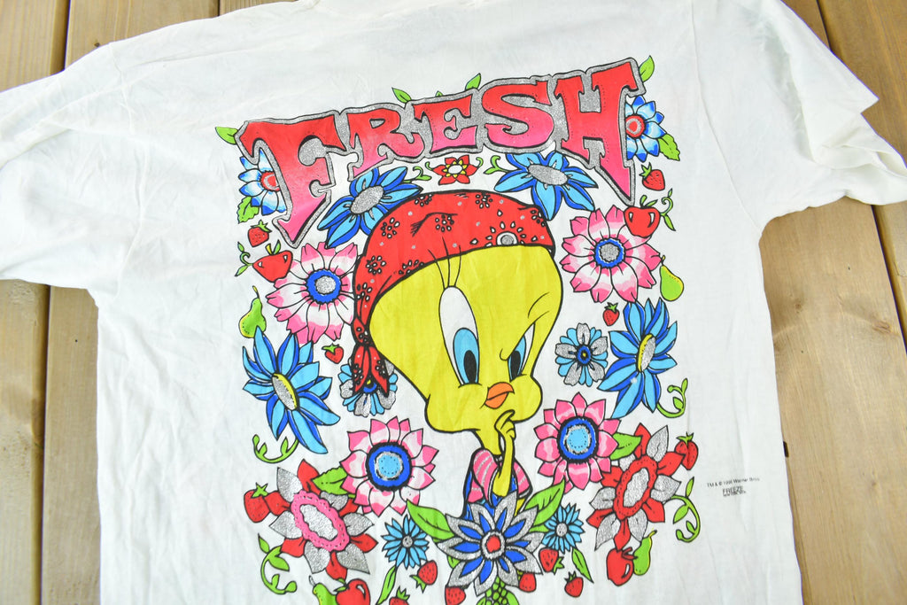 Vintage 1996 Tweety Bird FRESH Looney Tunes Cartoon Graphic T-Shirt