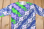 True Vintage 1960s Deadstock Helen Sue All Over Print Psychedelic Knit Nylon Sweater