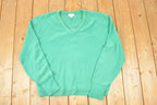 Vintage 1990s Izod Knit V Neck Sweater Men's XL