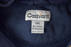 Vintage Distressed Zip Rib Unique Carhartt Quarter Zip Hoodie Sweatshirt