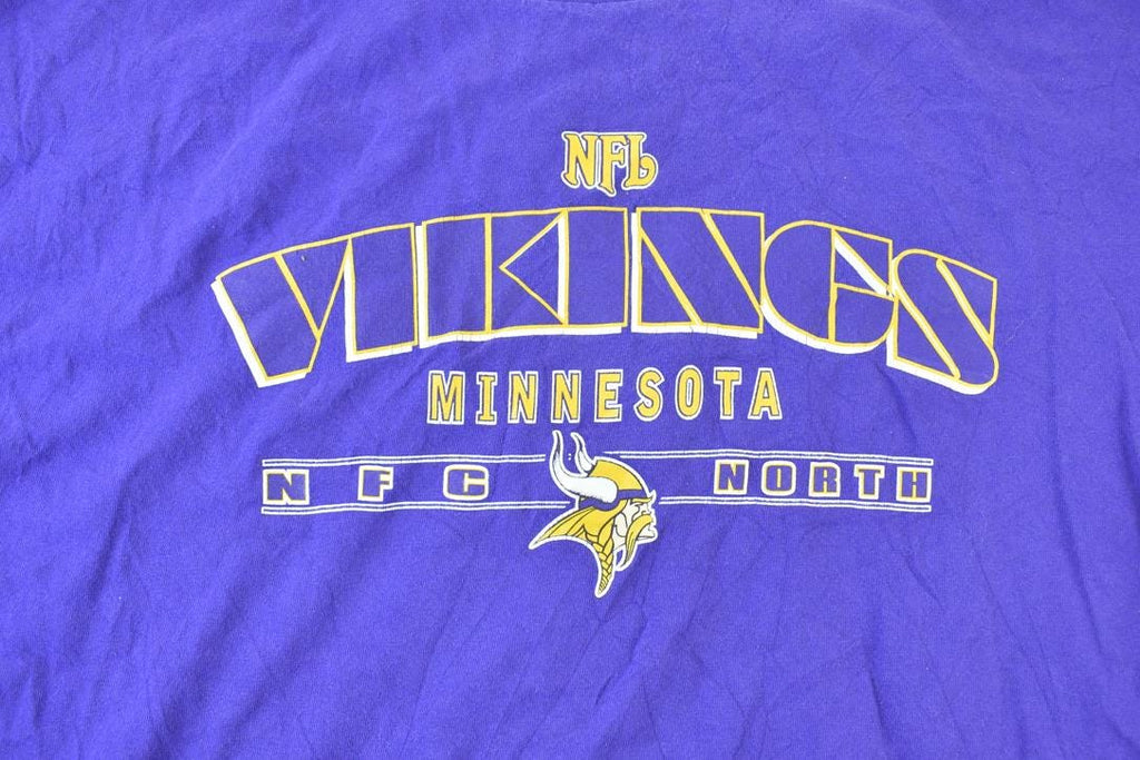 Vintage 1990s Minnesota Vikings NFL Graphic T-Shirt