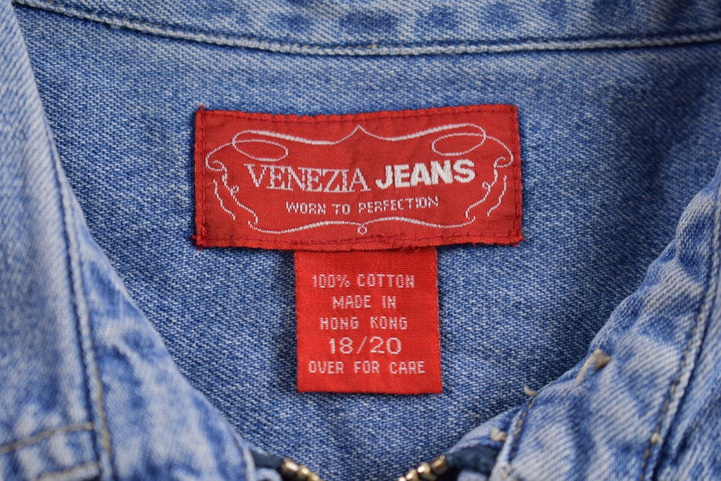 Vintage 1990s Venezia Jeans Denim Jean Shacket