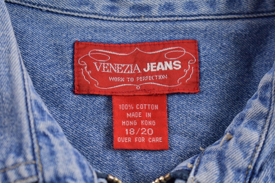 Vintage 1990s Venezia Jeans Denim Jean Shacket