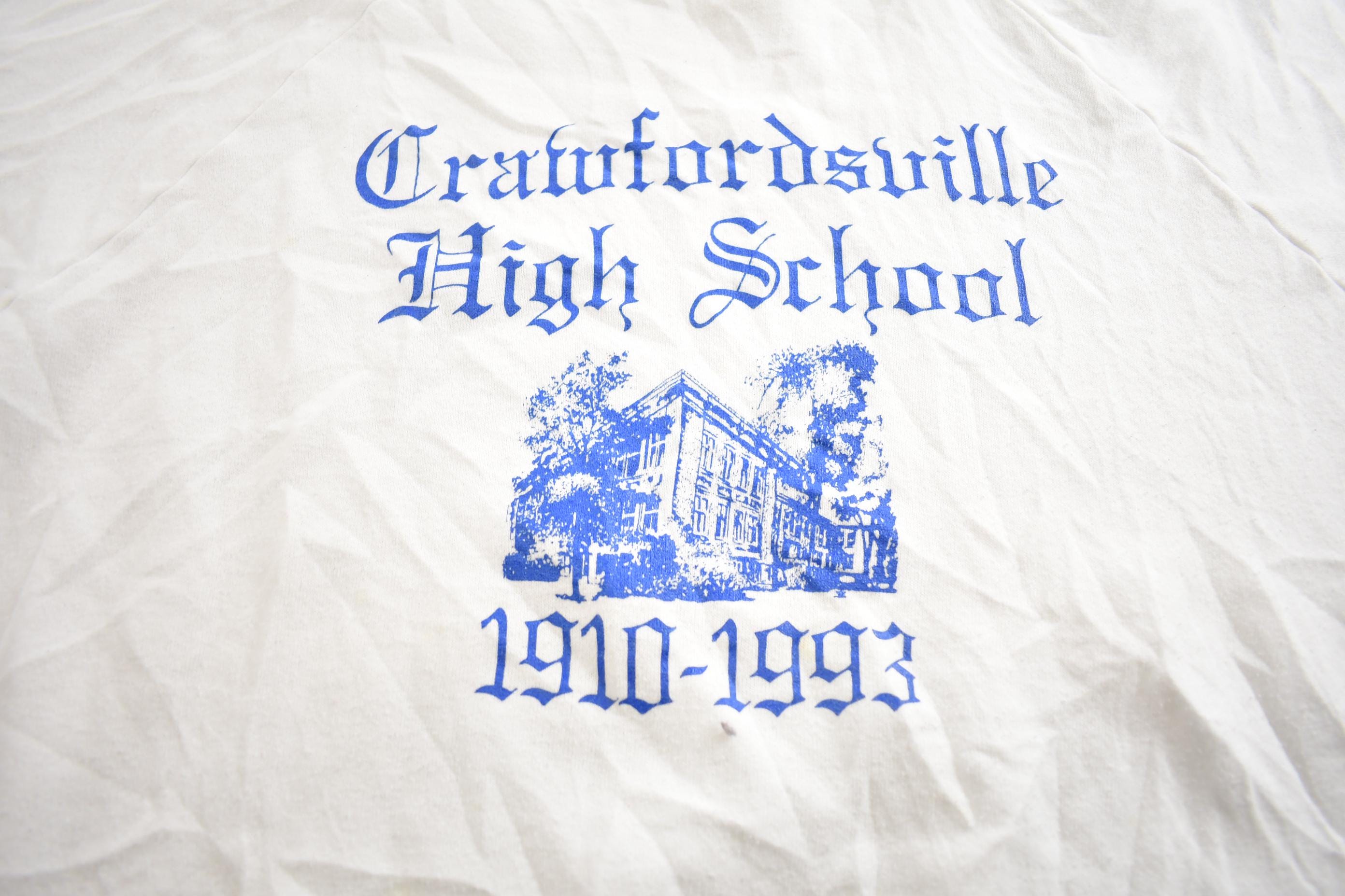 Vintage 1993 Crawfordsville Highschool Crewneck Sweatshirt Made In USA