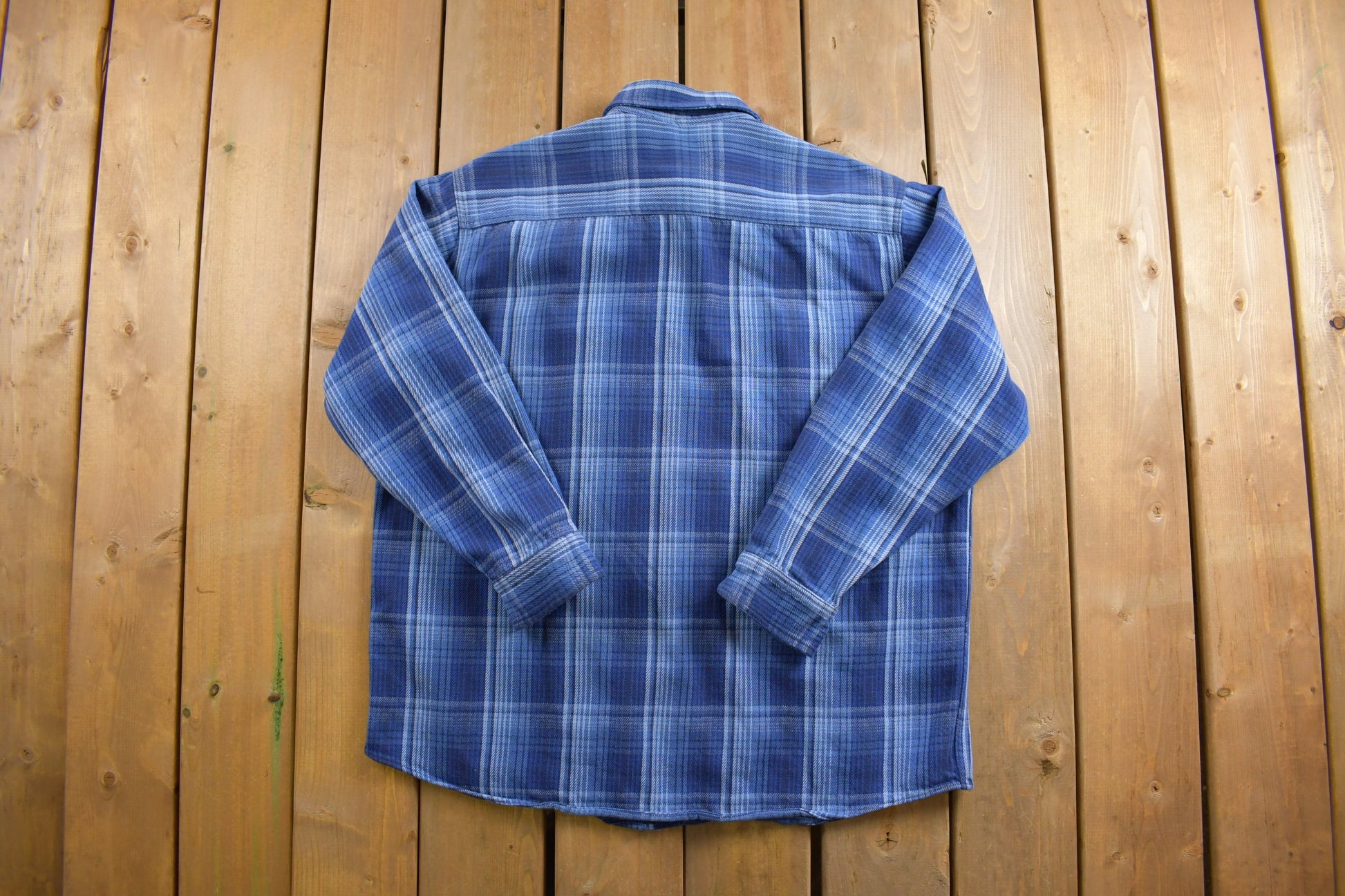 Vintage 1990s Bay Area Traders Button Down Shirt / 1990s Plaid Shirt / Vintage Flannel / Casual Wear / Workwear / Pattern Button Up