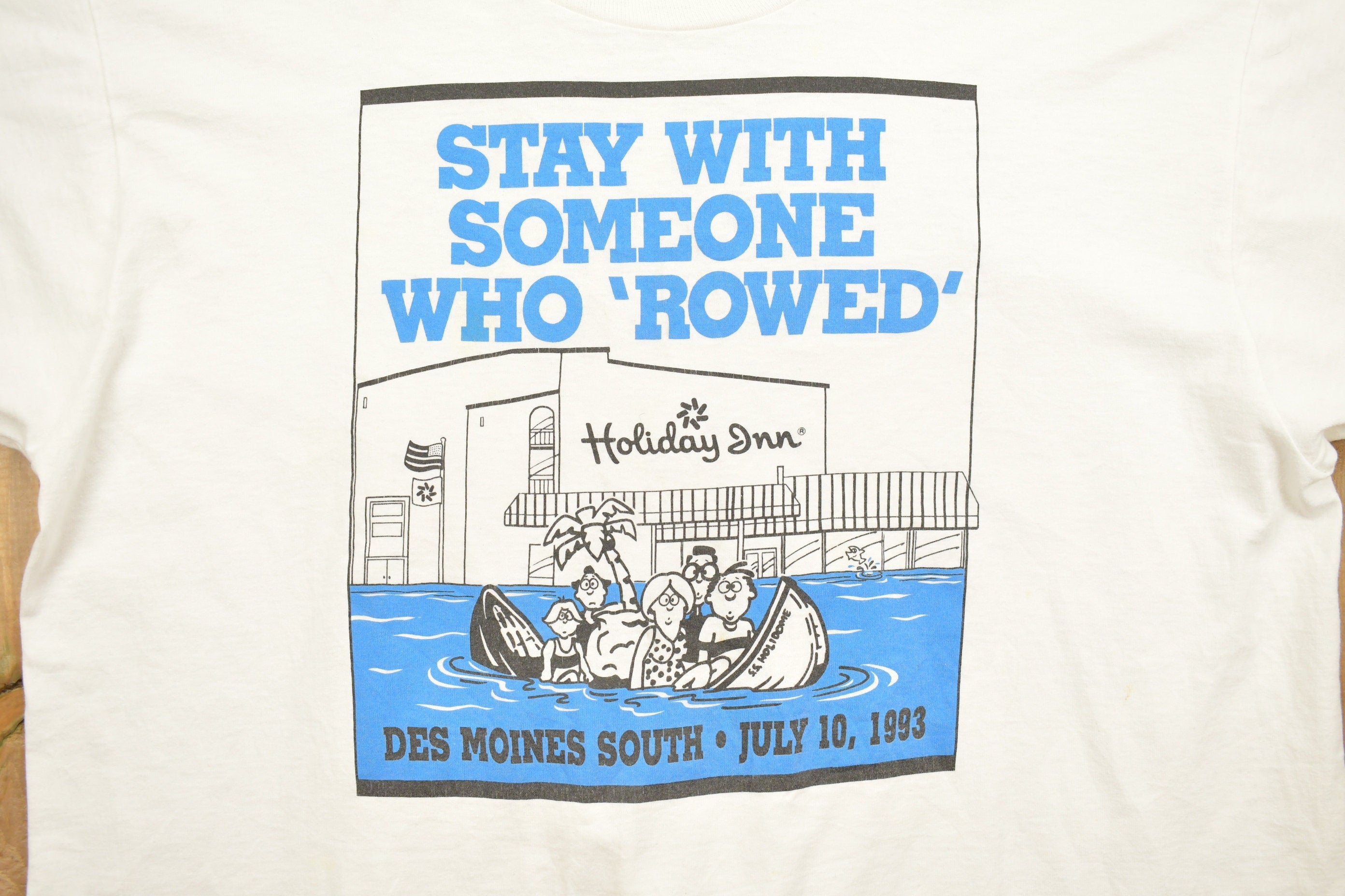 Vintage 1990s Des Moines South Souvenir T Shirt  Streetwear  Made In USA  Vacation Tee  Travel T Shirt  1993 Des Monies South  Rowing