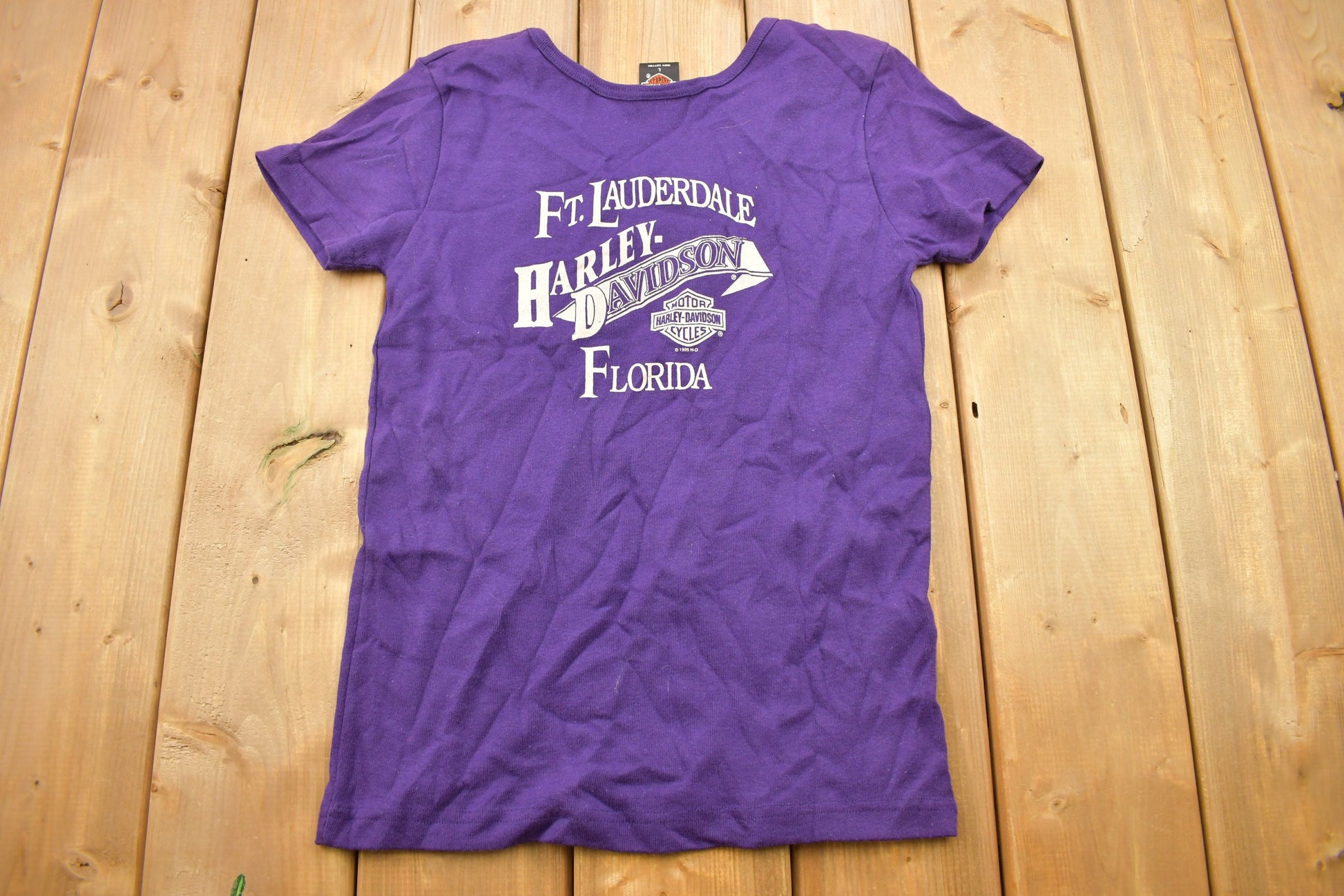 Vintage 1995 Harley Davidson Motorcycles Florida T-Shirt