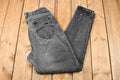 Vintage 1980s Chic Black Wash Relaxed Fit Tapered Leg Mom Jeans