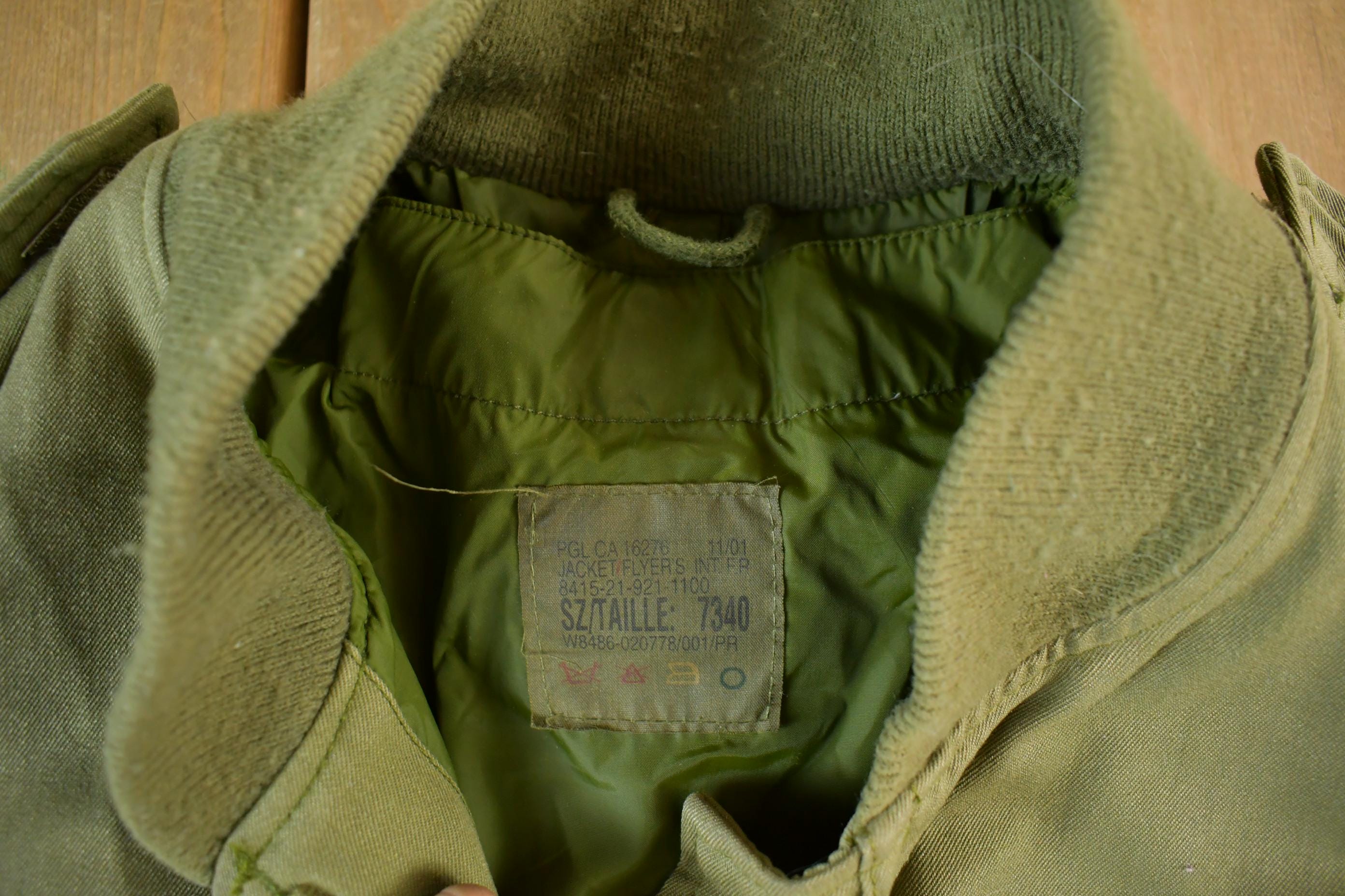 Vintage 1980s Army Military Flyers Jacket Men's Large