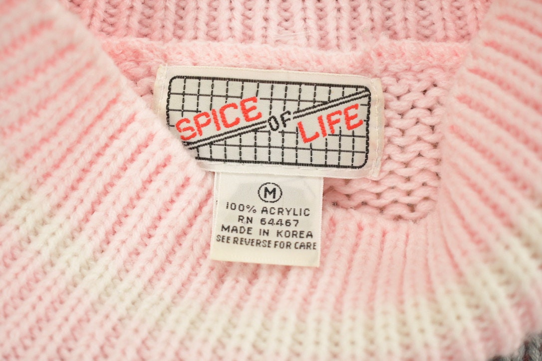 Vintage Spice Of Life Knitted Mock Neck Sweater