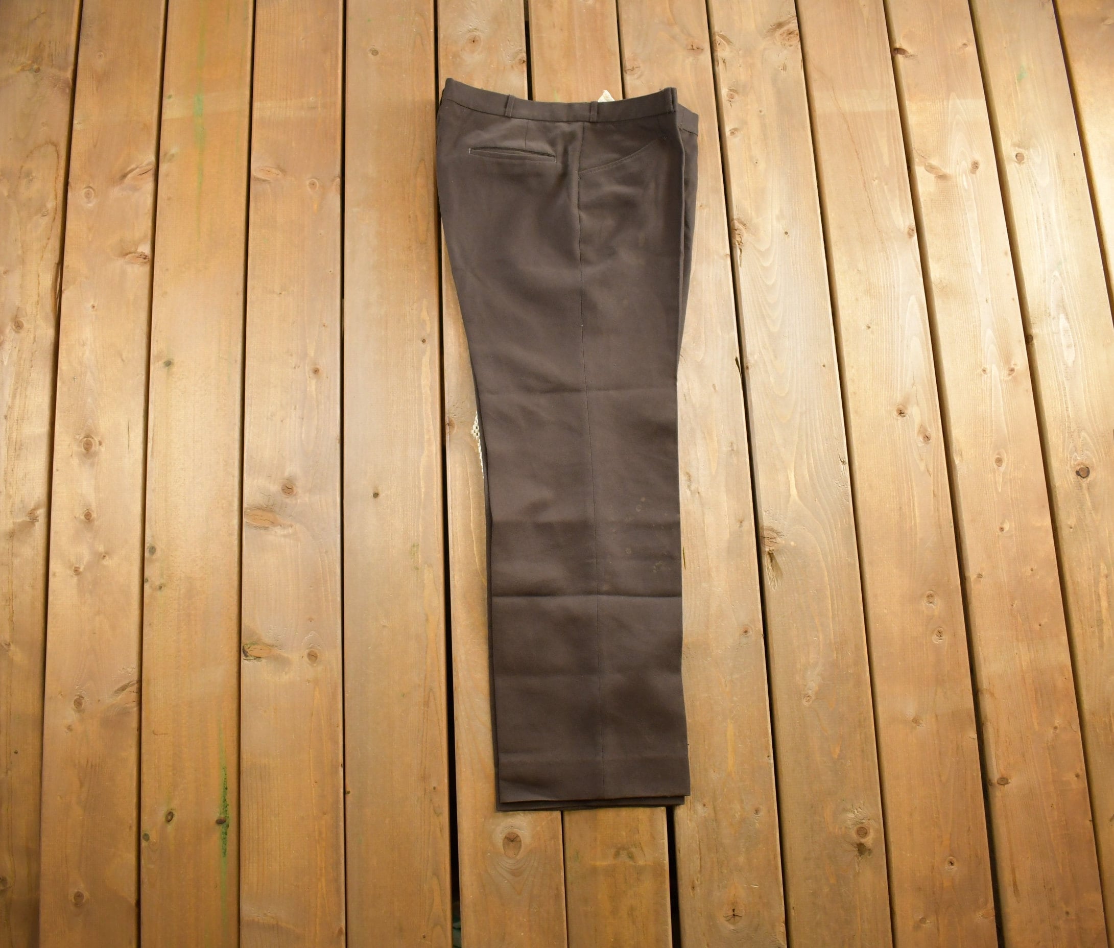 Vintage 1980s Tip Top Tailors Brown Dress Pants Size 36x29
