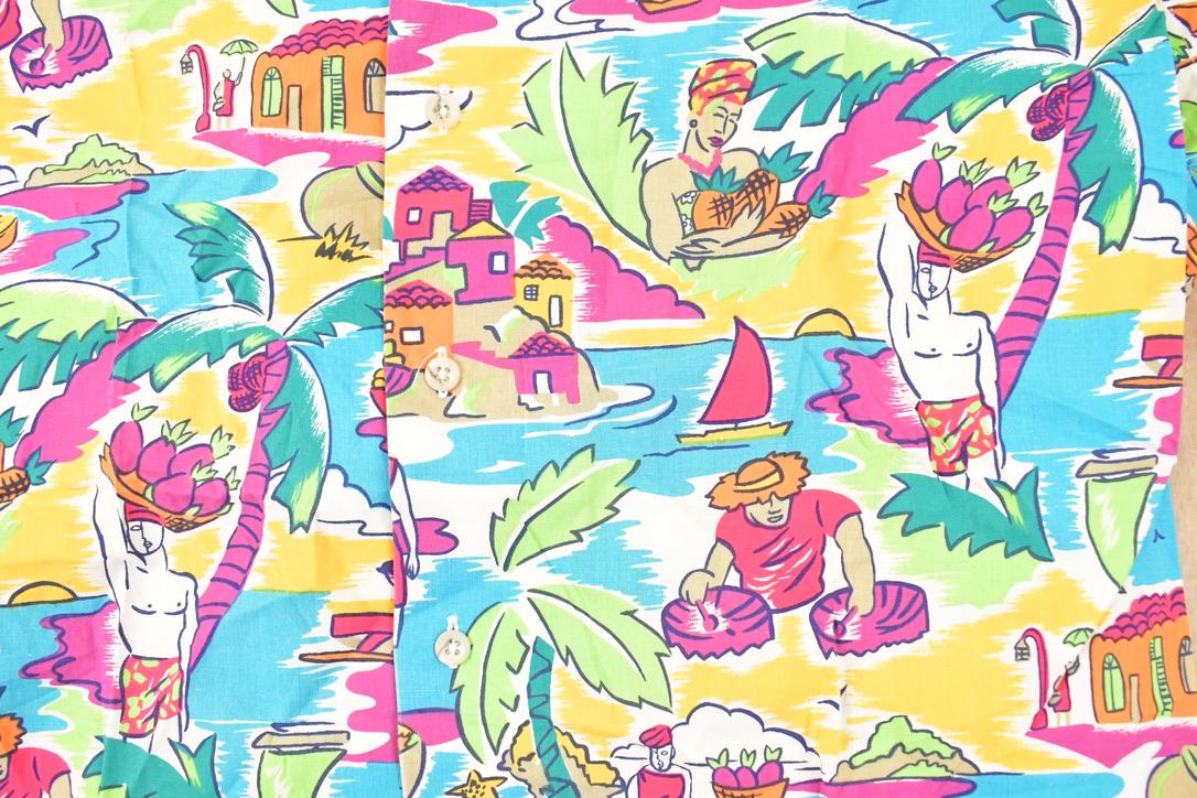 Vintage 1990s Polo By Ralph Lauren Abstract Hawaiian Button Up Shirt Men's L