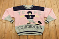 Vintage 1990s Y.C.C. Football Knit Crewneck Sweatshirt