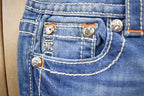Vintage Y2K Miss Me Bedazzled Low Rise Jeans Size 26x32